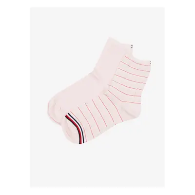 Set of two pairs of women's socks in pink Tommy Hilfiger Underwea - Ladies