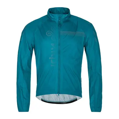 Men's waterproof cycling jacket Kilpi RAINAR turquoise