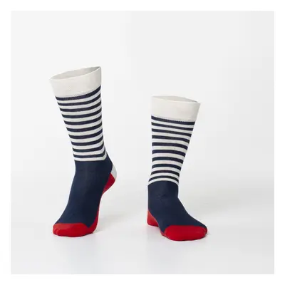 Men's dark blue striped socks