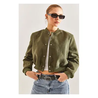 Bianco Lucci Women's Stamp Bomber Jacket