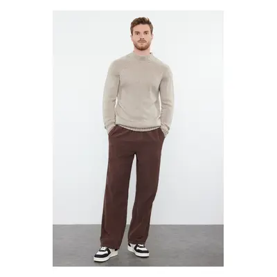 Trendyol Stone Slim Slim Fit Half Turtleneck Plain Knitwear Sweater