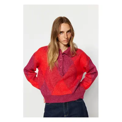 Trendyol Pink Wide Fit Soft Textured Knitwear Sweater