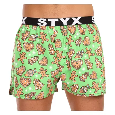 Men's shorts Styx art sports rubber Christmas gingerbread