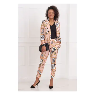 Elegant trousers with powder pattern