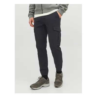 Black Men's Cargo Pants Jack & Jones Marco - Men's