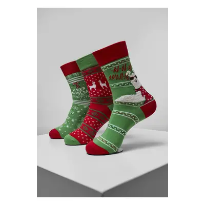 Christmas Socks Llama - Pack of - Multicolored