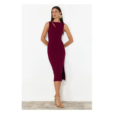 Trendyol Plum Window/Cut Out Detailed Woven Dress