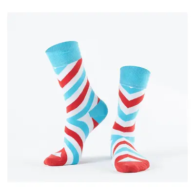 Women's socks with colored stripes