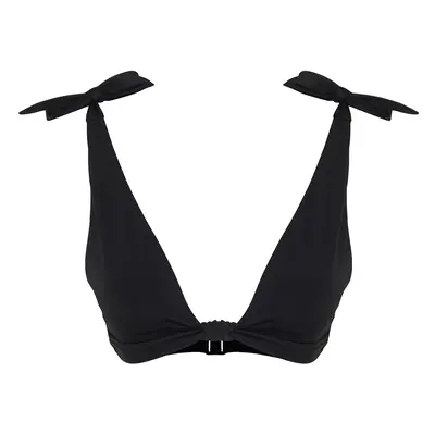 Trendyol Black Bralette Knotted Bikini Top