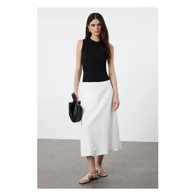 Trendyol Ecru Basic Hem Balloon Maxi Length Woven Skirt