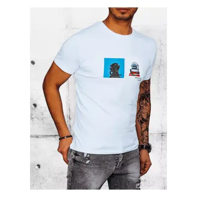 White men's T-shirt with Dstreet print