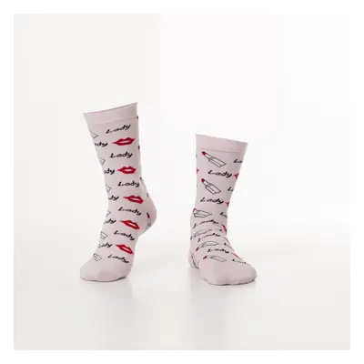 Women's light pink lip socks