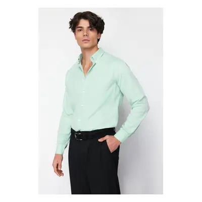 Trendyol Mint Slim Fit Easy Iron Smart Shirt