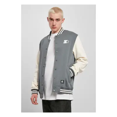 Starter College Fleece Jacket Heavy metal/pale white