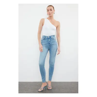 Trendyol Blue High Waist Skinny Jeans