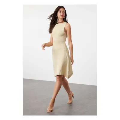 Trendyol Stone Midi Knitwear A-line Dress