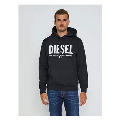 Diesel Sweatshirt - SGIRKHOODECOLOGO SWEATSHIRT black