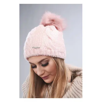 Light pink winter cap