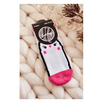 Children's classic cotton socks gray-pink