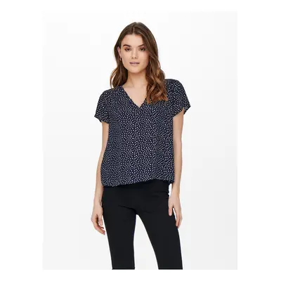 Navy blue women's blouse ONLY Sonja