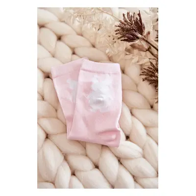 Youth Cotton Socks White Rabbit Pink