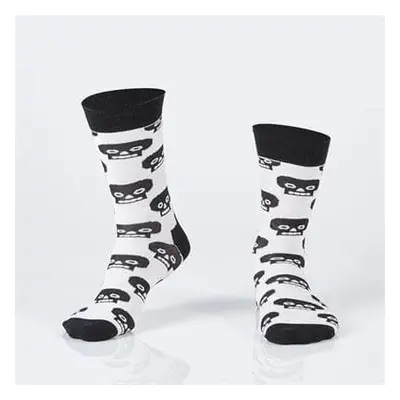 Women's white skull socks