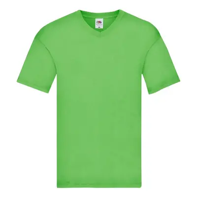 Green T-shirt Original V-neck Fruit of the Loom