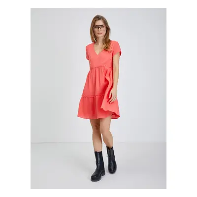 Women's coral basic dress ORSAY