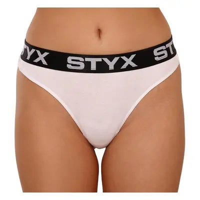 Women's thongs Styx sports rubber white