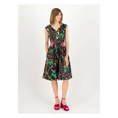 Black women's floral dress Blutsgeschwister Souvenir Avec Plaisir