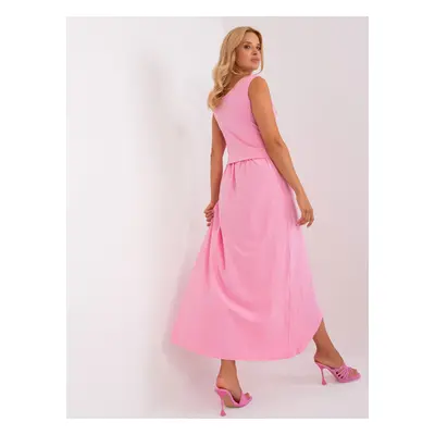 Pink maxi dress for summer