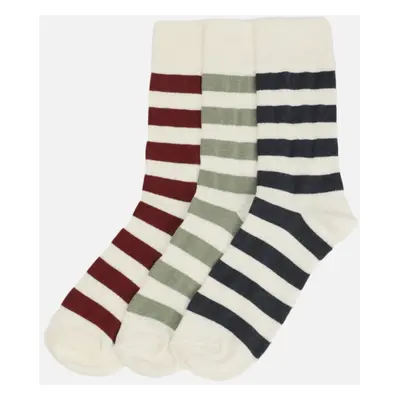 Trendyol Multicolored Striped Textured 3-Pack Ankle Socks