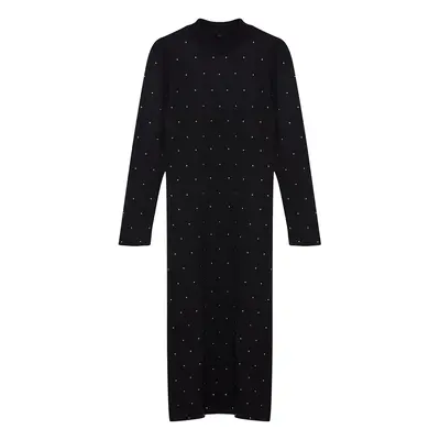 Trendyol Curve Black Stoned Crew Neck Knitwear Dress