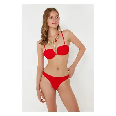 Trendyol Red Thong Bikini Six