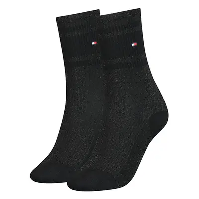 Tommy Hilfiger Socks - TH WOMEN SOCK 2P LUREX RIB black