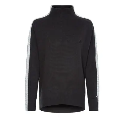 Tommy Hilfiger Sweater - TARAH RELAXED MOCK-NK SWEATER black