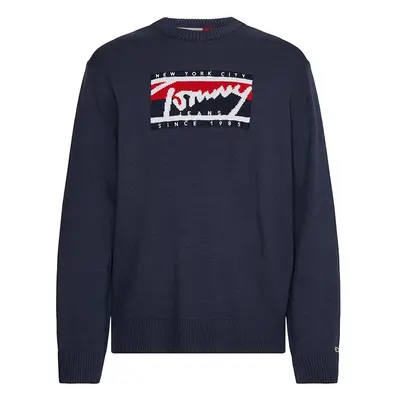 Tommy Jeans Sweater - TJM TOMMY GRAPHIC FLAG SWEATER blue