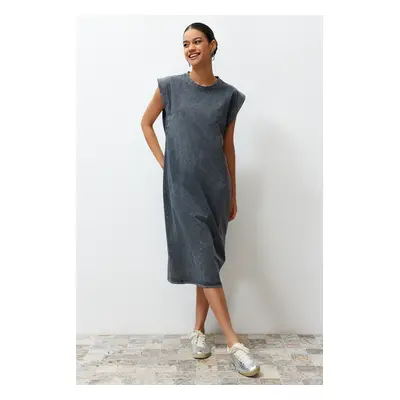 Trendyol Anthracite Plain Knitted Dress