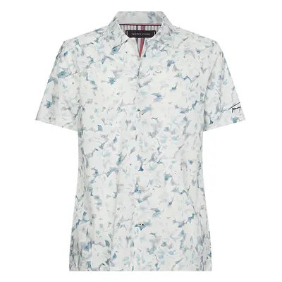 Tommy Hilfiger Shirt - TIE DYE PRINT SHIRT S/S white-blue