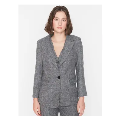 Grey women's blazer Trendyol