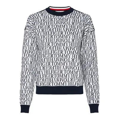 Tommy Hilfiger Sweater - NESSY SCRIPT AOJ C-NK SWT LS white