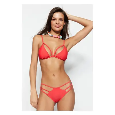 Trendyol Red Piping Regular Leg Bikini Bottom