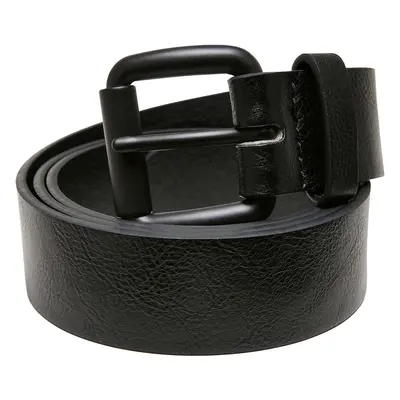 Regular belt with thorn buckle made of synthetic leather black