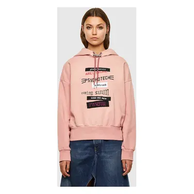 Diesel Sweatshirt - FMAGDALENAV1 pink with inscriptions