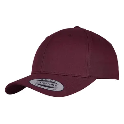 Curved classic maroon-colored snapback