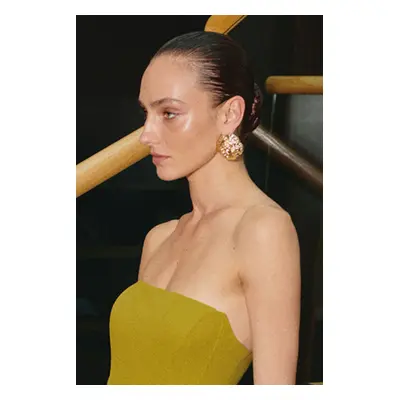 Trendyol X Zeynep Tosun Gold Amorphous Earrings