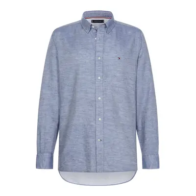 Tommy Hilfiger Shirt - COTTON LINEN TWILL SHIRT blue