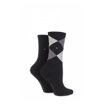 Tommy Hilfiger Socks - TH WOMEN CHECK SOCK 2P dark grey