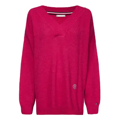 Tommy Hilfiger Sweater - CANDACE V-NK SWTR pink