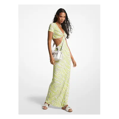 Michael Kors Dress - ZEBRA O-RING MAXI DRESS green